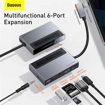 Baseus USB HUB C HUB su HDMI-USB 3.0 100W PD Uosto, Skirtą 