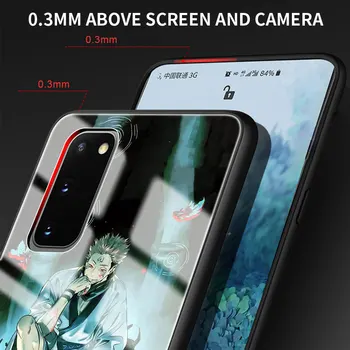 Grūdintas Stiklas Telefono dėklas Samsung Galaxy S20 FE 5G S21 Ultra S10 S10e S8 S9 Plus Džiudžiutsu Kaisen 2020 Padengti Coque Fundas Rubisafe - 