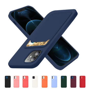 Magnetinių Kortelių Maišelį, Telefono dėklas Skirtas iPhone 12 11 Mini Pro Max Silicion Protector Cover 