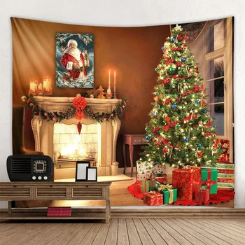 Kalėdų gobelenas Kalėdų meno ornamentai Christmas namų puošybai 2021 Naujųjų Metų, sienų danga gobelenas apdaila - 
