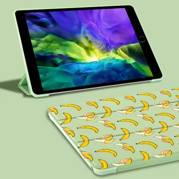 IPad Atveju Animacinių filmų Bananų iPad Oro 1 2 Atvejais Minkšto Silikono Atgal Funda Apsauginiai Dangteliai iPad 7-osios Kartos Atveju Pro 11 2020 - 