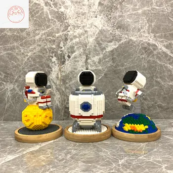 Disney ins kūrybos astronautas apdailos Lego blokai, surenkamos astronautas mikro dalelių suaugusiųjų sunku gimtadienio dovana - 