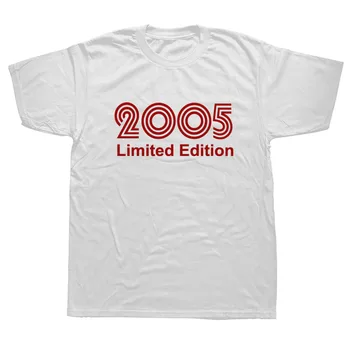 2005 Limited Edition Juokinga Grafinis T-Shirt Mens Vasaros Stiliaus Mados Trumpomis Rankovėmis, Negabaritinių Streetwear T Shirts - 