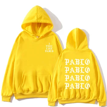 2021 hoodies, Jaučiu, Kaip Paulius Pablo Kanye West prakaito homme hoodies vyrų Palaidinukė Hoodies Hip-Hop Streetwear Bliuzono pablo hoodie - 