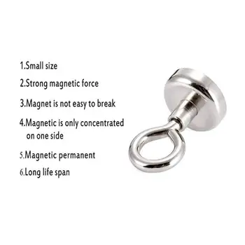 Namų Magnetai, Stiprūs, Galingi Neodimio Magnetas, Kablys Office Magnetai Lubų Magnetinio Turas Kablys Durų Magnetas su Žiedu - 