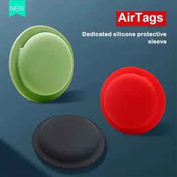 Už Airtags Tracker Silikono Atveju Apsauginė Įvorė Atgal Klijais Pritvirtinkite Minkštas Viršelis Protector For Apple Airtags Priedai - 