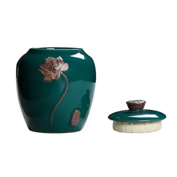 1pc Arbatos Jar Talpykla Arbatos Konteinerių Keramikos Užtaisai Arbatos Dėžutė Arbatos Filtras Saugojimo Jar Keramikos Puodą Stalo Viešbutis Home - 