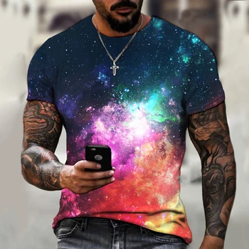 Nauja Erdvė, Galaxy Planetą Visatoje 3D atspausdintas Vaikų marškinėliai vaikams Sky Star 3D atspausdintas kietas viršūnes berniukų, mergaičių mados streetwear - 