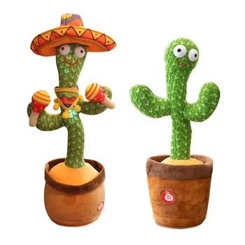 Šokių Kaktusas Elektronų Pliušinis Žaislas Minkštas Pliušinis Lėlės Kūdikiams Kaktusas, Kad Gali Šokti Ir Dainuoti Balso Interaktyvus Bled Stark Žaislas Vaikas - 