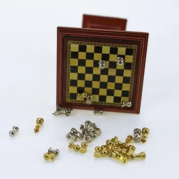 Dėlionė Smagu 1/12 Miniatiūriniai Lėlių Magnetinio Šachmatų Lenta Lentelė Vaikas 