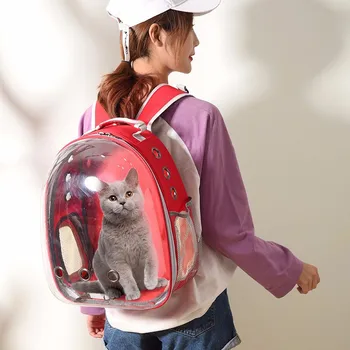 Krepšiai Kvėpuojantis Pet Vietos Kačių Vežėjas Krepšys Mažų Šunų Kačių Kuprinė Kelionės Kosmoso Kapsulė Narve Naminių gyvūnų Transportavimo Krepšys vykdyti Katės - 