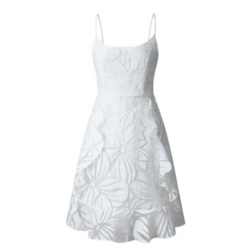 Moterų Suknelės 2021 M. Vasaros Baltos Mados Spausdinti Susiėmę Diržas Ponios Suknelė, Mini Suknelė Sexy Diržas Apvalios Kaklo Vestuvių Klubas - 