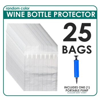 26PC/Set Vyno Butelis Raštas Maišelį Su Nemokama Siurblys Buteliai Pagalvėle Wrap Pakuotės atsparus smūgiams Burbulo Plėvelė Anti-susidūrimo Buferis - 