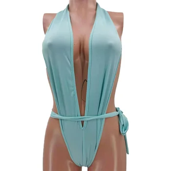Seksualus Dviejų dalių Komplektas maudymosi kostiumėlis Moterims Vasaros Suknelė Bodysuit ir Mini Sijonas Rinkiniai Paplūdimio Drabužiai Atostogų Klubo Komplektus Atitikimo Rinkiniai - 