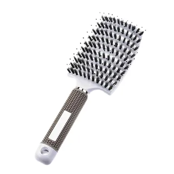 Moterų Nailono Šerių Hairbrush Galvos Masažas Šukos Detangle Plaukų Šepetys Salonas Įrankis #5 - 