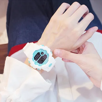 Elektroninių Naujoji G Stiliaus Šoko Skaitmeninis Žiūrėti Moterų Sporto Laikrodžiai atsparus Vandeniui atsparus smūgiams Moterų Laikrodis LED Panele Spalvingas Laikrodis - 