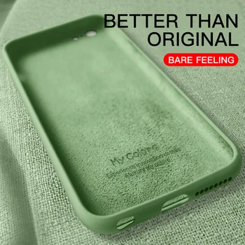 Plonas Soft Case For iPhone 7 8 6 6s Plius 4 5 SE2 Originalus Skystu Silikonu Padengti Saldainiai Coque 