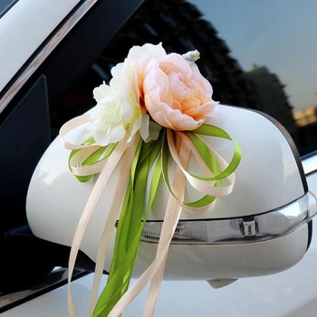 Vestuvinių automobilių papuošimas, gėlių Traukti Lankas Juostelės Dovanų Gimtadienio Tiekimą Namų Puošybai 
