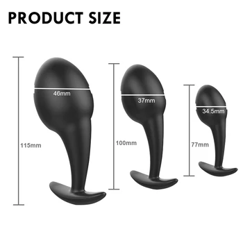 3 Silikono Analinis Žvakės Mokymo Rinkinys Kulka Dildo Vibratorius Analinio Sekso Žaislus Moteris Vyrų Prostatos Massager Butt Plug Gėjų Sekso Žaislai - 