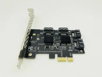 4-Port SATA į SATA PCIE Card PCIE Adapter PCI Express į SATA3.0 Konverteris 6G Plėtra Valdytojas Kortelės Adapterį IPFS - 