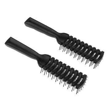 2x Hairbrush Kirpykla Teptuku Formavimo Šepetys Tunelio Šepetys Plaukų Stilius - 