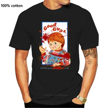 Madinga Kūrybos Grafinis T-shirt Viršuje Kruvinas Gera Vaikinai Chucky Marškinėliai - 