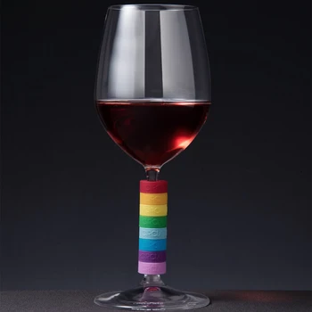 Urallife CircleJoy Vyno Taurė Identifikavimo Žiedas Stiklo Indų Žymeklis, Maisto Kokybės Silikono Daugkartinio Naudojimo Vyno Taurės Identifikavimo Žiedas - 