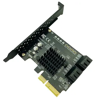 SATA PCI Express 4 Prievadai Išplėtimo Grafikos plokštė SATA 3.0 Controller PCI-E Raid Card PCI E, SATA3.0 Adapteris Keitiklis Kortelės - 