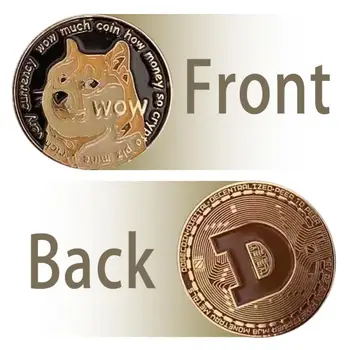 Aukso/Sidabro Padengtą Ethereum Ripple Bitcoin Dogecoin Skaitmeninę Valiutą Progines Monetas Aukso chromu padengtas Sidabro spalvos Metalo Ženklelis Monetos - 