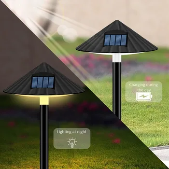 6 Pack Saulės LED Kraštovaizdžio Apšvietimas,Lauko Vandeniui Sodo Žibintai,Grybo Formos Kelias Apšvietimas,Vejos Lempos - 