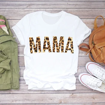 Moterų 2020 m. Animaciją Super Mama Gyvenime Momlife Vasaros Spausdinti Lady T-shirts Top Marškinėliai Moteriški Vyriški Grafinis Moterų Tee Marškinėliai - 